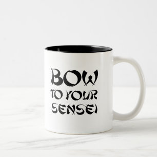 BOW TO YOUR SENSEI T-shirt Two-Tone Coffee Mug
