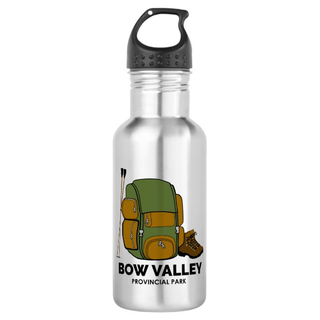Bow Valley Provincial Park Backpack Stainless Steel Water Bottle (Front)