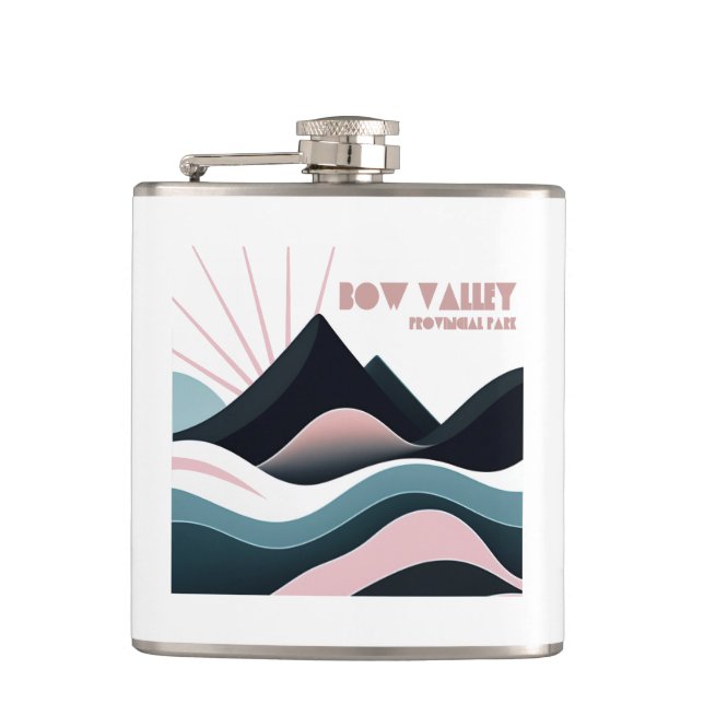 Bow Valley Provincial Park Colored Hills Flask (Front)