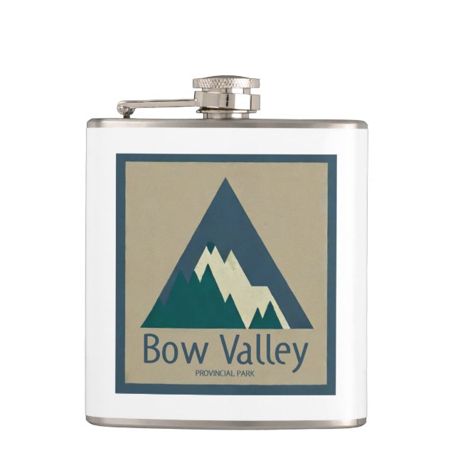 Bow Valley Provincial Park Rustic Flask (Front)