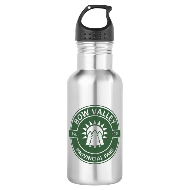 Bow Valley Provincial Park Sun Trees Stainless Steel Water Bottle (Front)