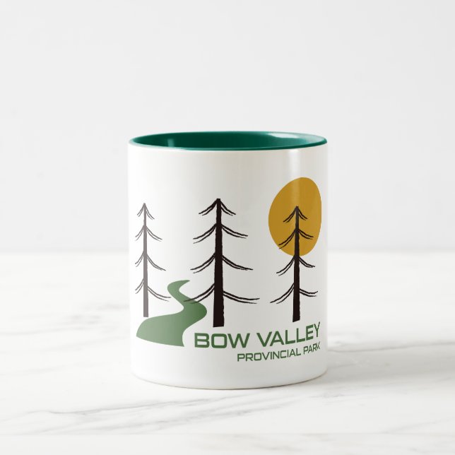 Bow Valley Provincial Park Trail Two-Tone Coffee Mug (Center)