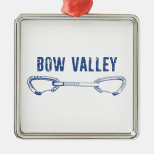 Bow Valley Rock Climbing Quickdraw Metal Ornament