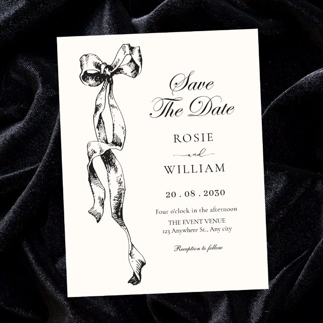 Bow wedding save the date (Creator Uploaded)