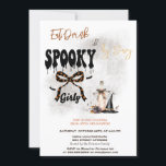 Bow Which Hat & Cocktail Halloween Invitation<br><div class="desc">Which hat,  bow,  and wine bottle. Personalize this spooktacular invite with your details.</div>