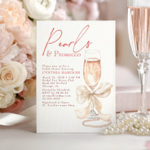Bow White Pearls & Prosecco Rosé Bridal Shower
