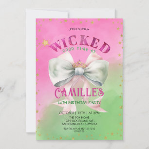 Bow Wicked Birthday Party  Invitation