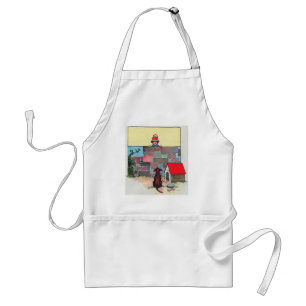 Bow-wow-wow! Whose dog art thou? Nursery Rhyme Adult Apron