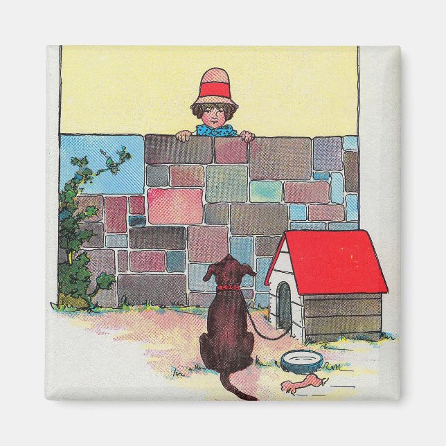 Bow-wow-wow! Whose dog art thou? Nursery Rhyme Magnet (Front)