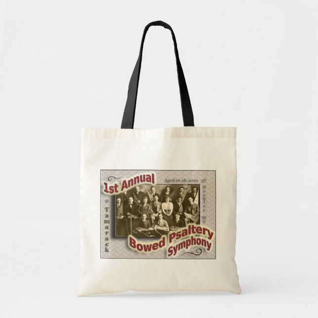 Bowed Psaltery Symphony Tote Bag (Front)