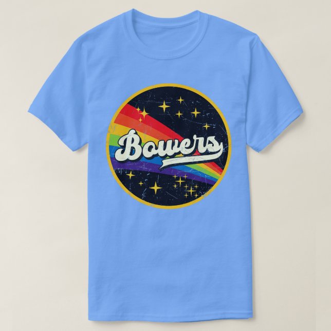 Bowers Rainbow In Space Vintage GrungeStyle T-Shirt (Design Front)