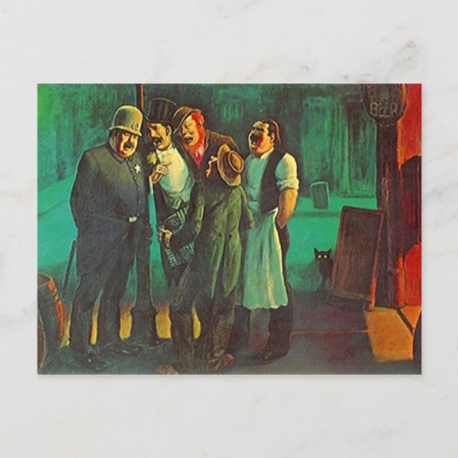 BOWERY FRIENDS IN AN OLD NEIGHBORHOOD POSTCARD (Front)