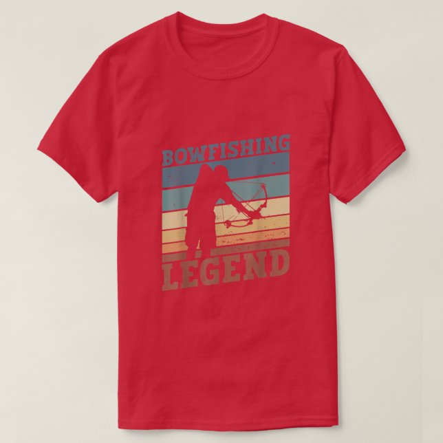 Bowfishing Legend  Bowfishing Fishing Fisherman  T-Shirt (Design Front)