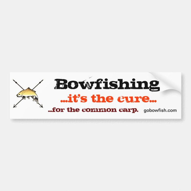 Bowfishing, the cure bumper sticker (Front)