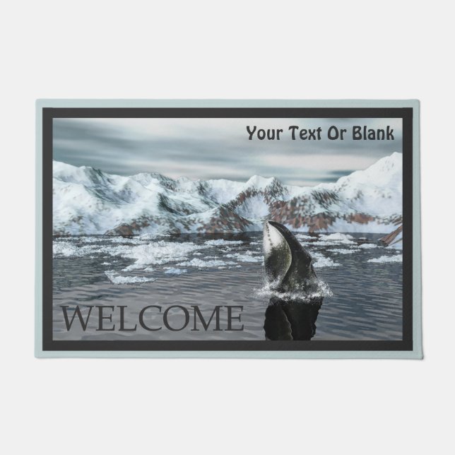 Bowhead Whale  - Welcome Doormat (Front)