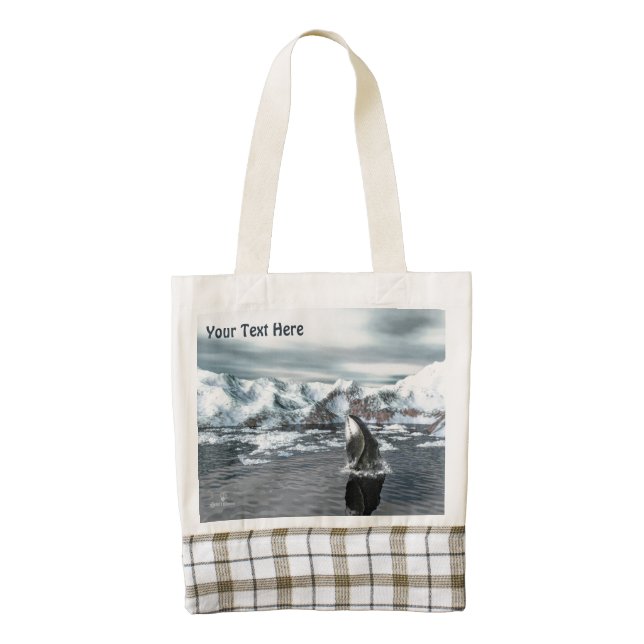 Bowhead Whale Zazzle HEART Tote Bag (Front)