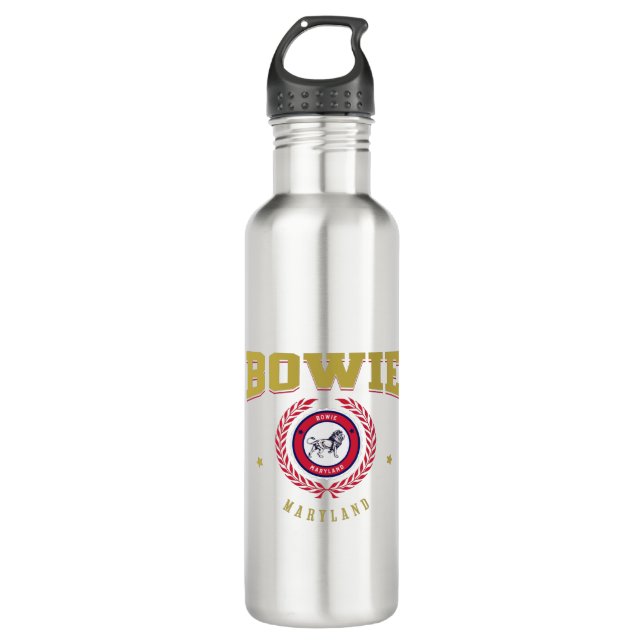 Bowie Maryland Stainless Steel Water Bottle (Front)