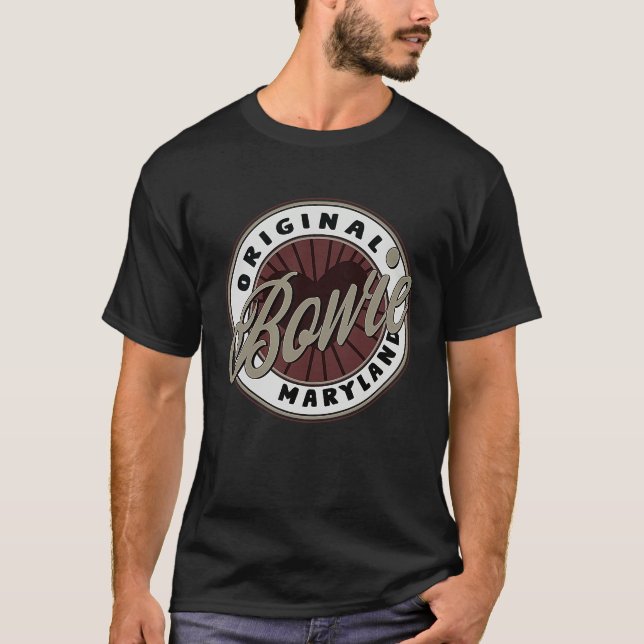 Bowie Travel Souvenir To Maryland T-Shirt (Front)