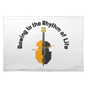 Bowing to the Rhythm of Life Cello Cloth Placemat