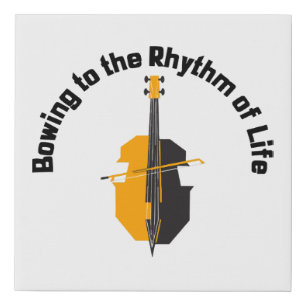 Bowing to the Rhythm of Life Cello Faux Canvas Print