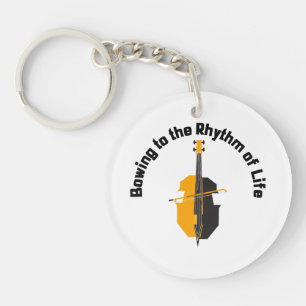 Bowing to the Rhythm of Life Cello Keychain