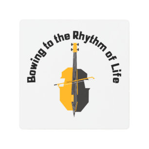 Bowing to the Rhythm of Life Cello Metal Print