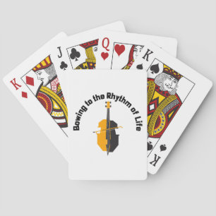 Bowing to the Rhythm of Life Cello Poker Cards