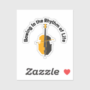 Bowing to the Rhythm of Life Cello Sticker