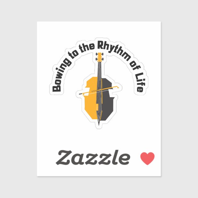 Bowing to the Rhythm of Life Cello Sticker (Sheet)
