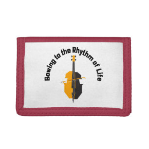 Bowing to the Rhythm of Life Cello Trifold Wallet