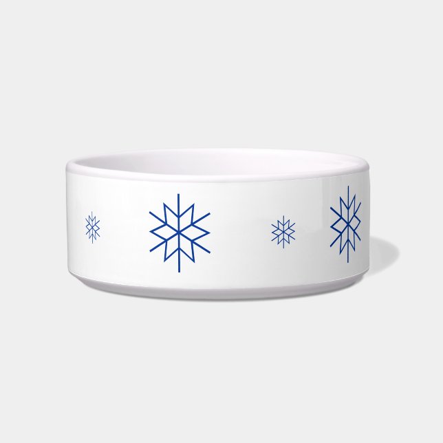 Bowl - Blue Snowflakes (Front)