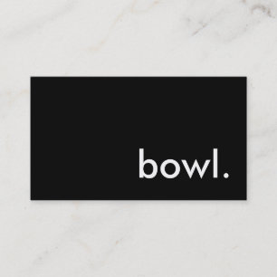 bowl. business card