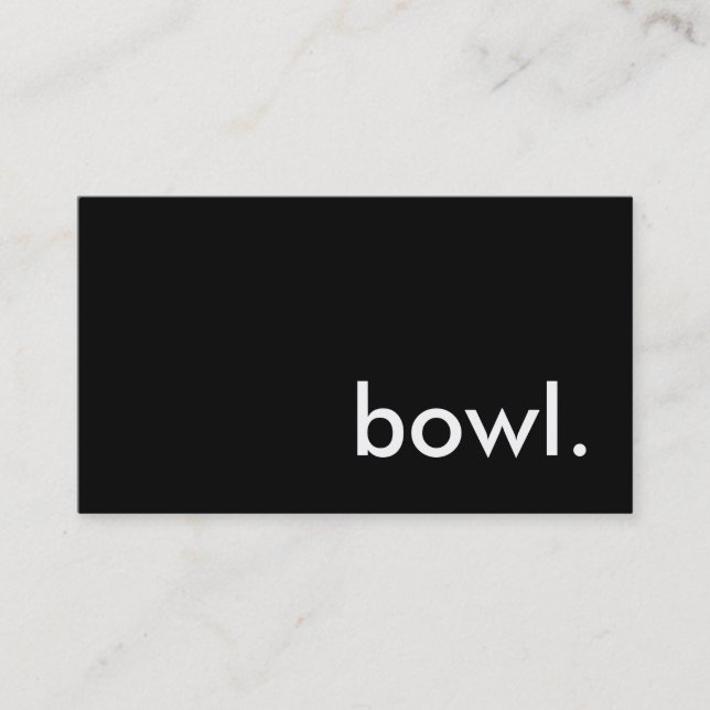 bowl. business card (Front)