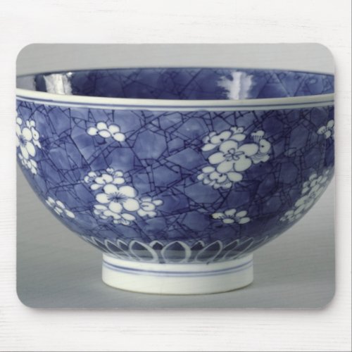Bowl decorated with cherry blossom mouse pad