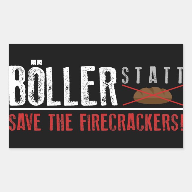 Bowl instead of bread! rectangular sticker (Front)