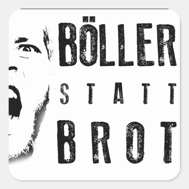 Bowl instead of bread! square sticker (Front)