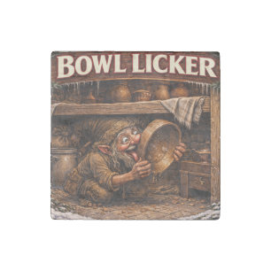 Bowl Licker Icelandic Yule Lad Stone Magnet