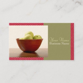 Bowl Of Apples Business Cards by lifethroughalens at Zazzle