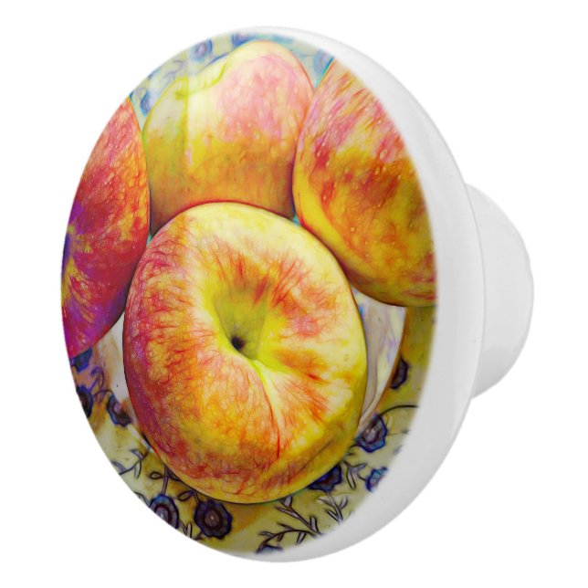 Bowl of Apples Ceramic Knob (Right)