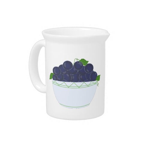 Bowl of Blueberries Drink Pitcher