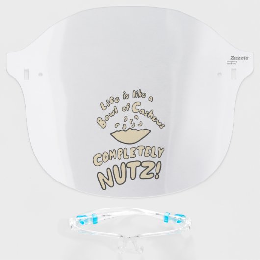 Bowl of Cashews Face Shield (Front w/Glasses)