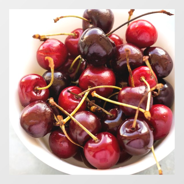 bowl of Cherries Window Cling (Sheet)