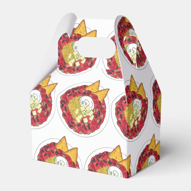 Bowl of Chili Chilli Chile con Carne Cookoff Food Favor Boxes (Front Side)