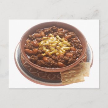 Bowl Of Chili Postcard by Alleycatshirts at Zazzle
