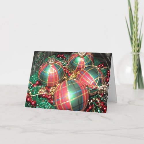 Bowl of Christmas Colors Holiday Card
