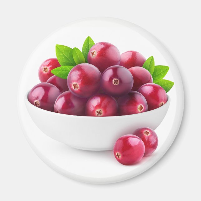Bowl of cranberries magnet (Front)