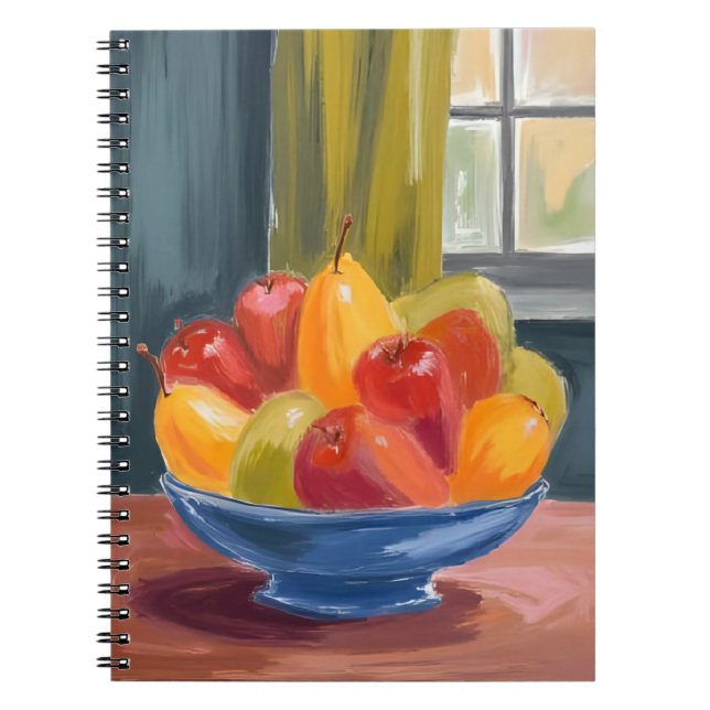Bowl of Fruit Watercolor Painting Notebook (Front)