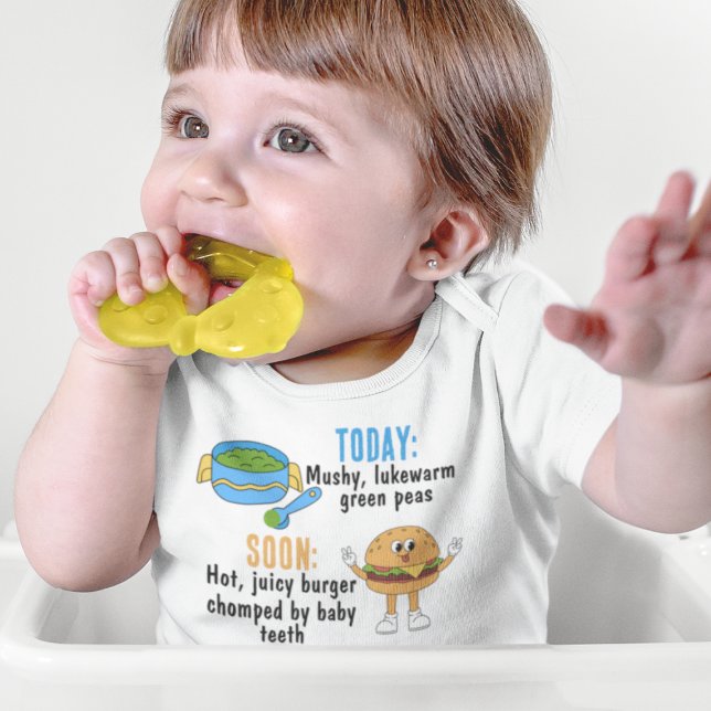 Bowl of Green Peas & a Burger Baby Bodysuit (Creator Uploaded)