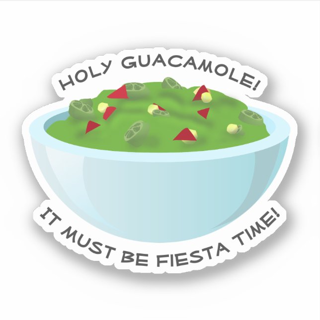 Bowl of Guacamole  Sticker (Front)