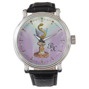 BOWL OF HYGEIA , MEDICINE ,PHARMACY MONOGRAM WATCH